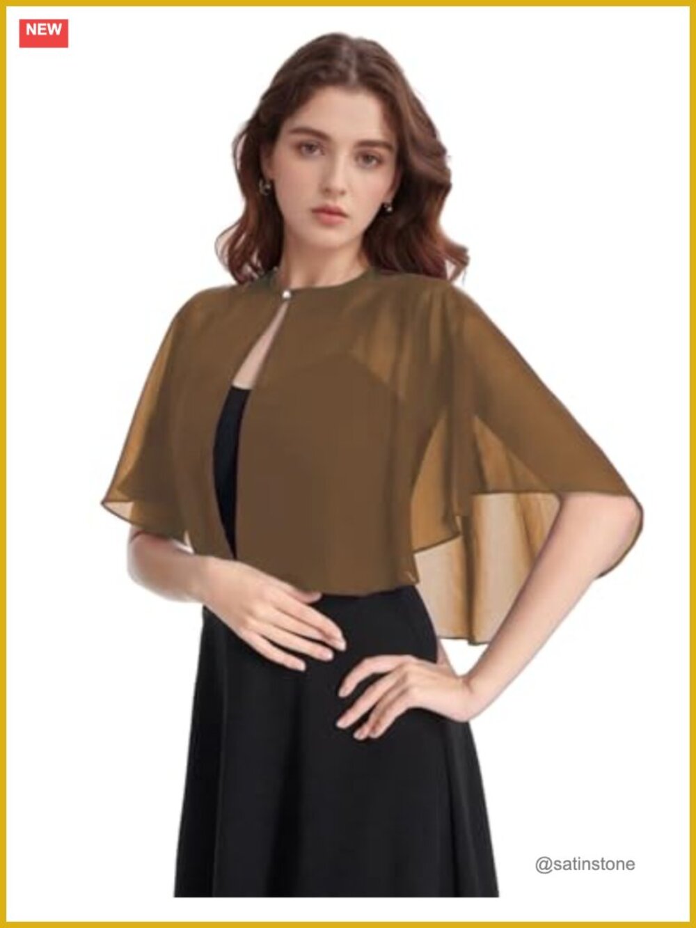 Chiffon Shawl Wrap Shrug Evening Dress Wedding Vintage Cape